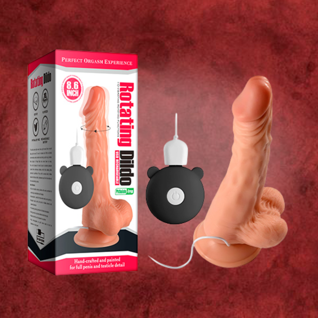 Dildo Rotativo con Ventosa