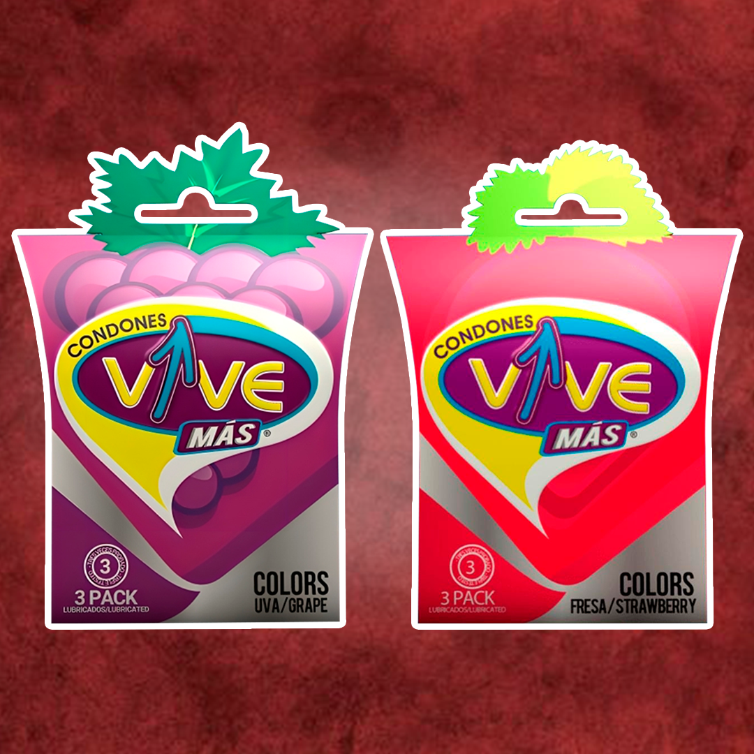 Condones VIVE Colors de Sabores