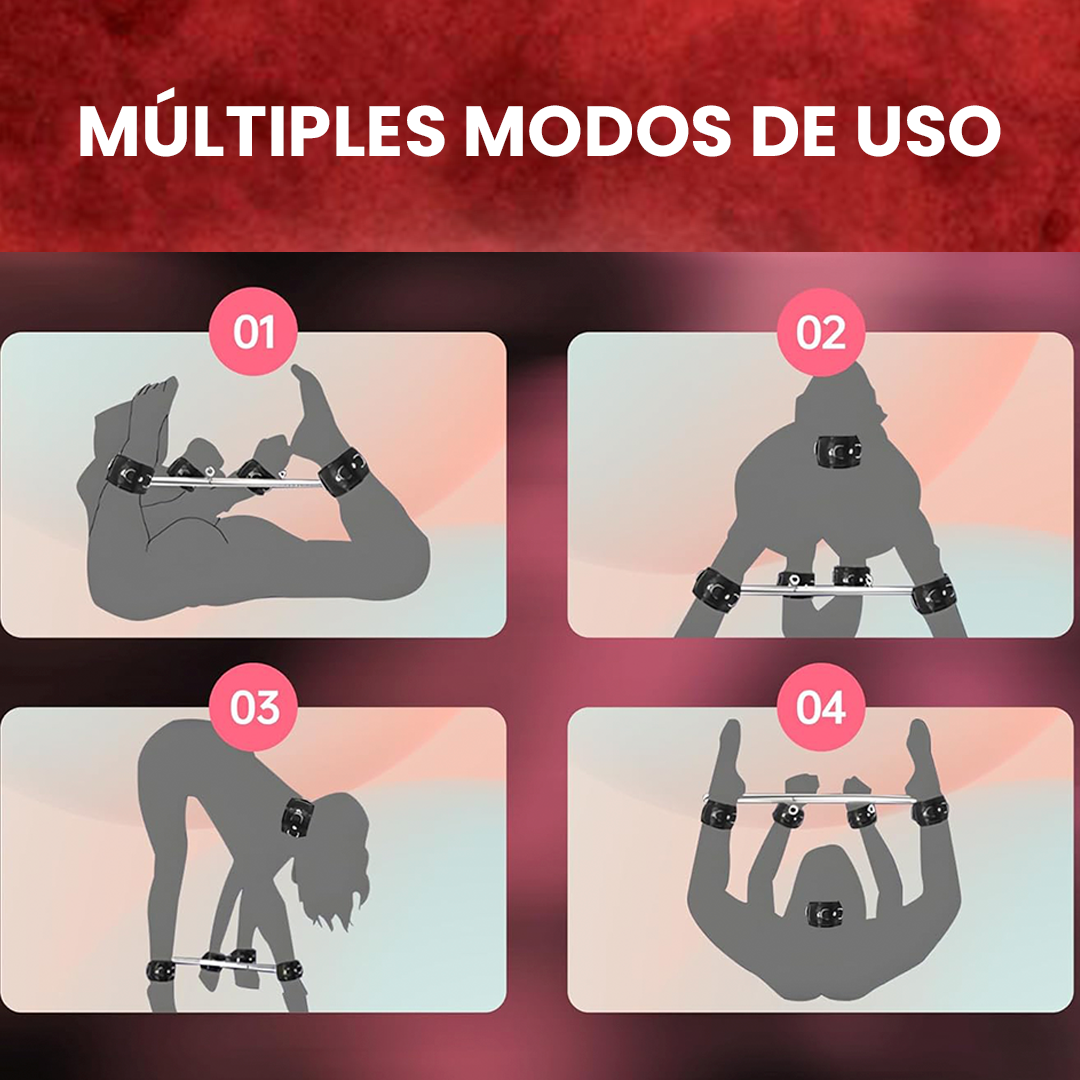 Kit de Barra de Expansión con Grilletes para Bondage
