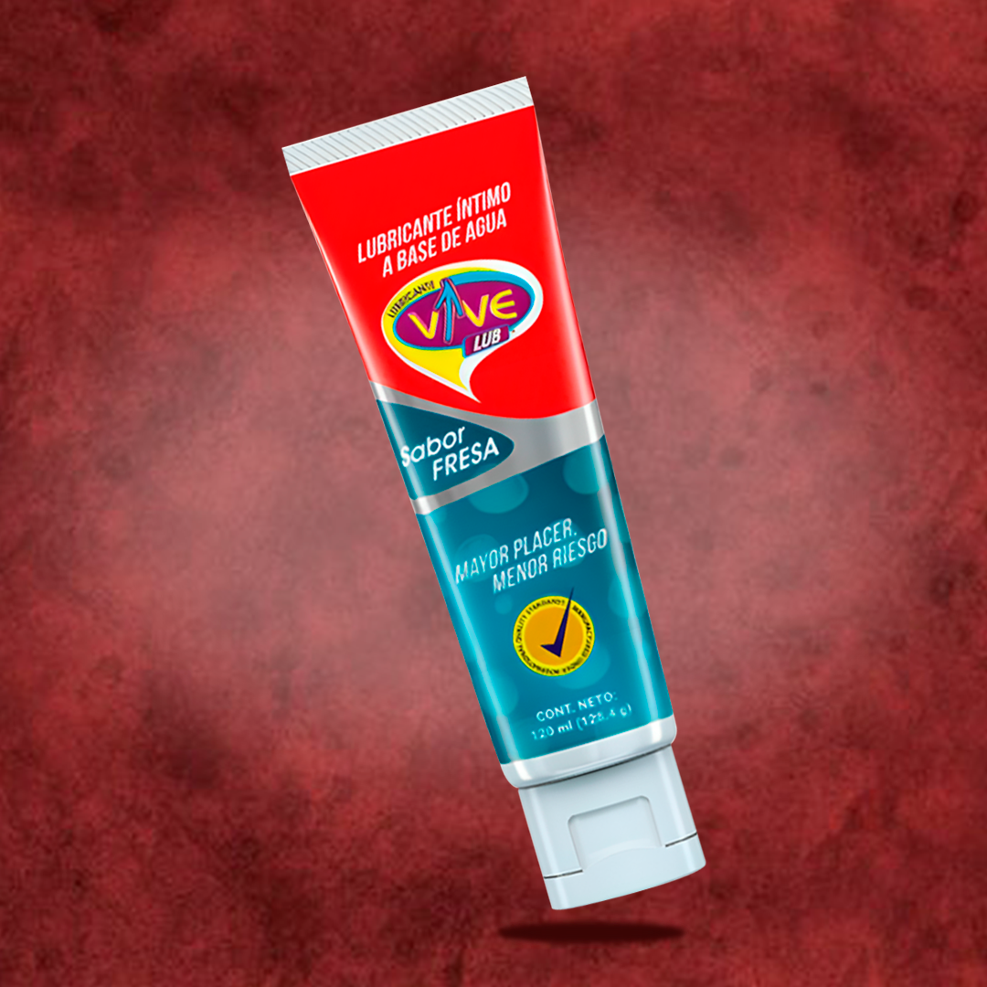 Lubricante VIVE LUB con Sabor a Fresa