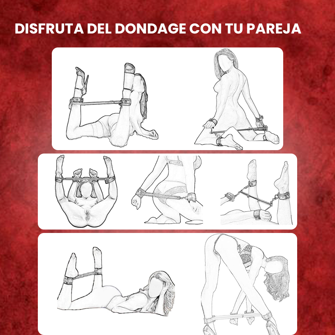 Kit de Barra de Expansión con Grilletes para Bondage