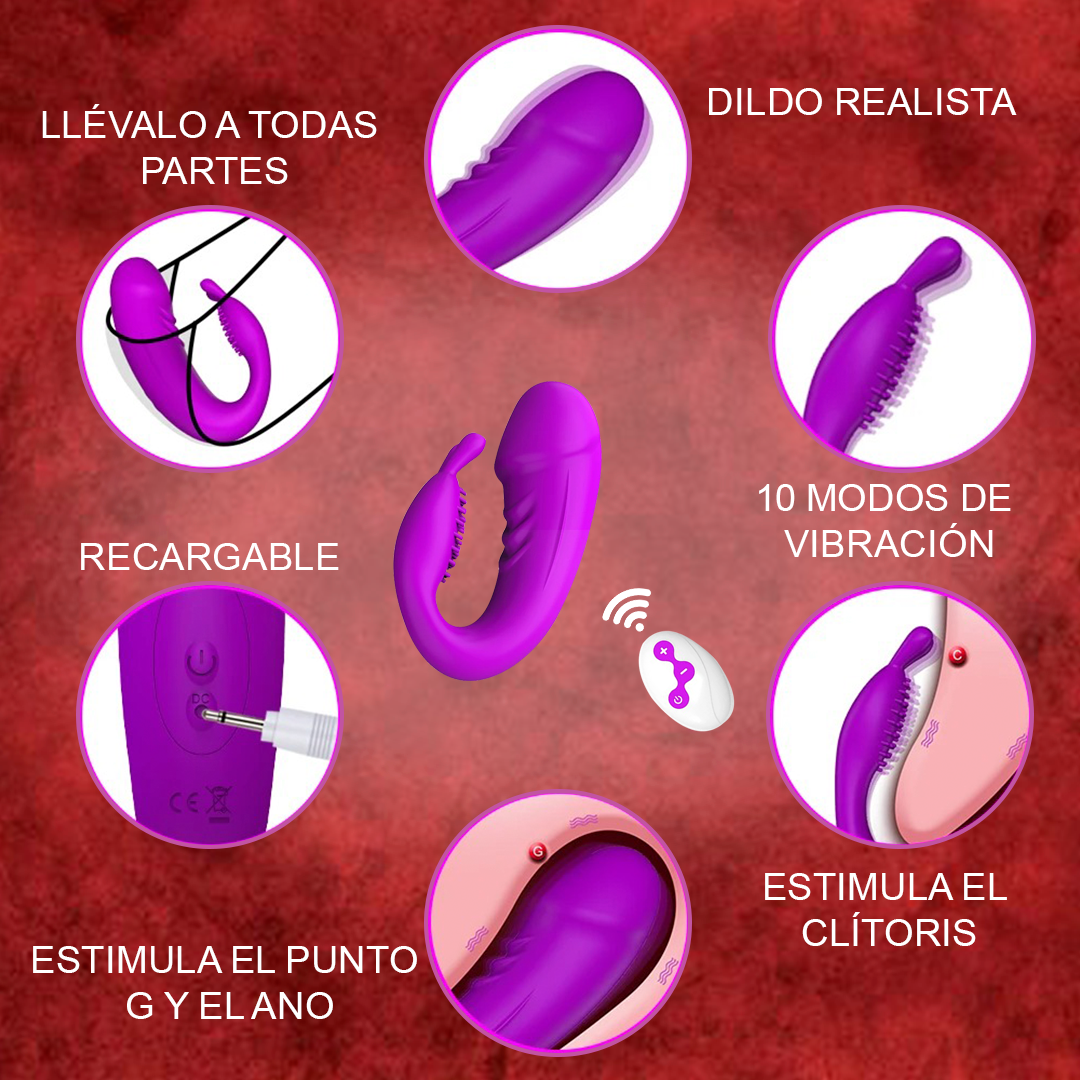 Masturbador Dildo Morado