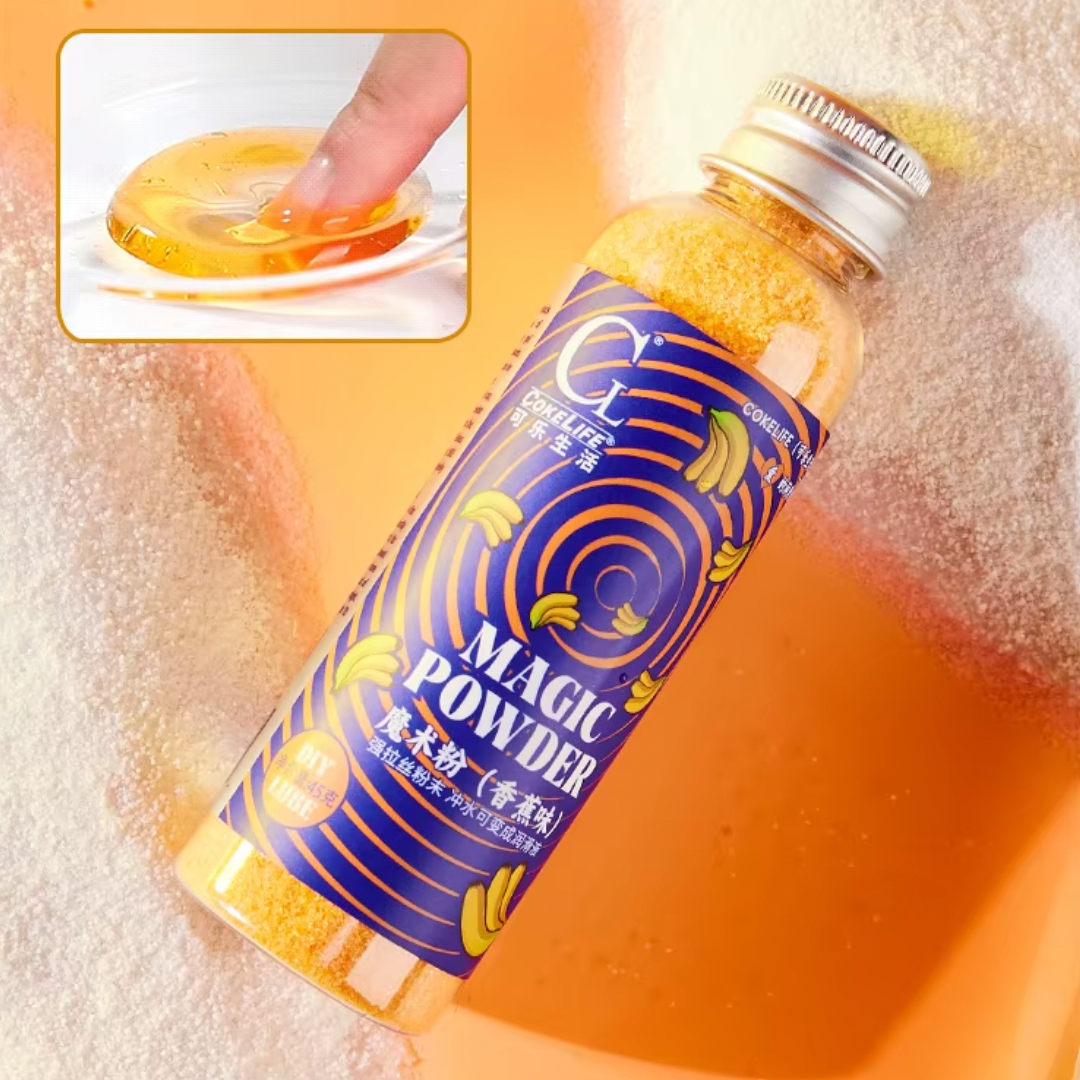 Lubricante en Polvo Sabor a Fresa y Cambur