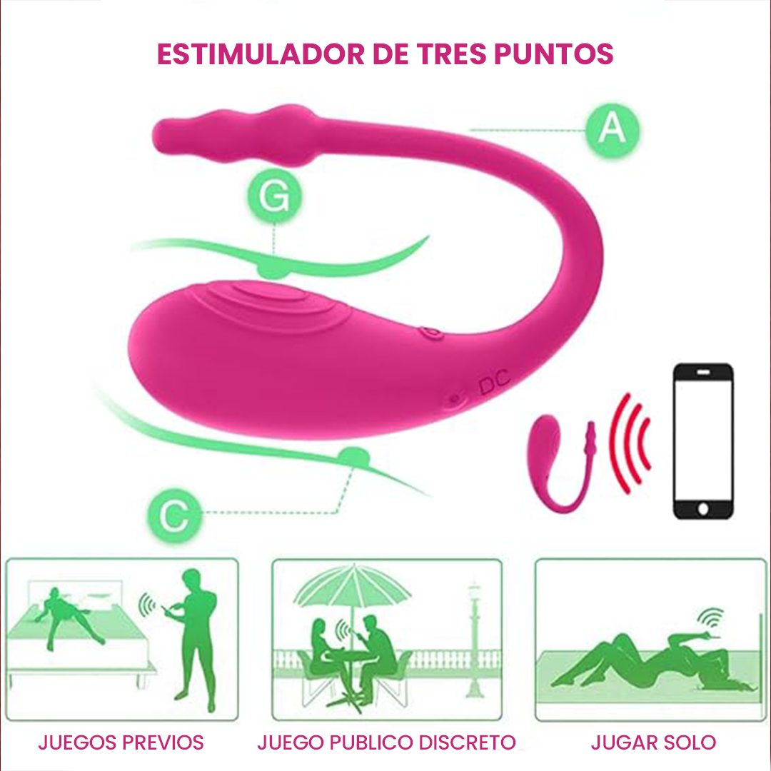 Huevo Vibrador Doble Penetración con App