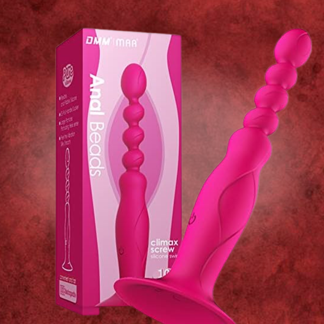 Vibrador Anal con Cuentas de Vibración y Ventosa