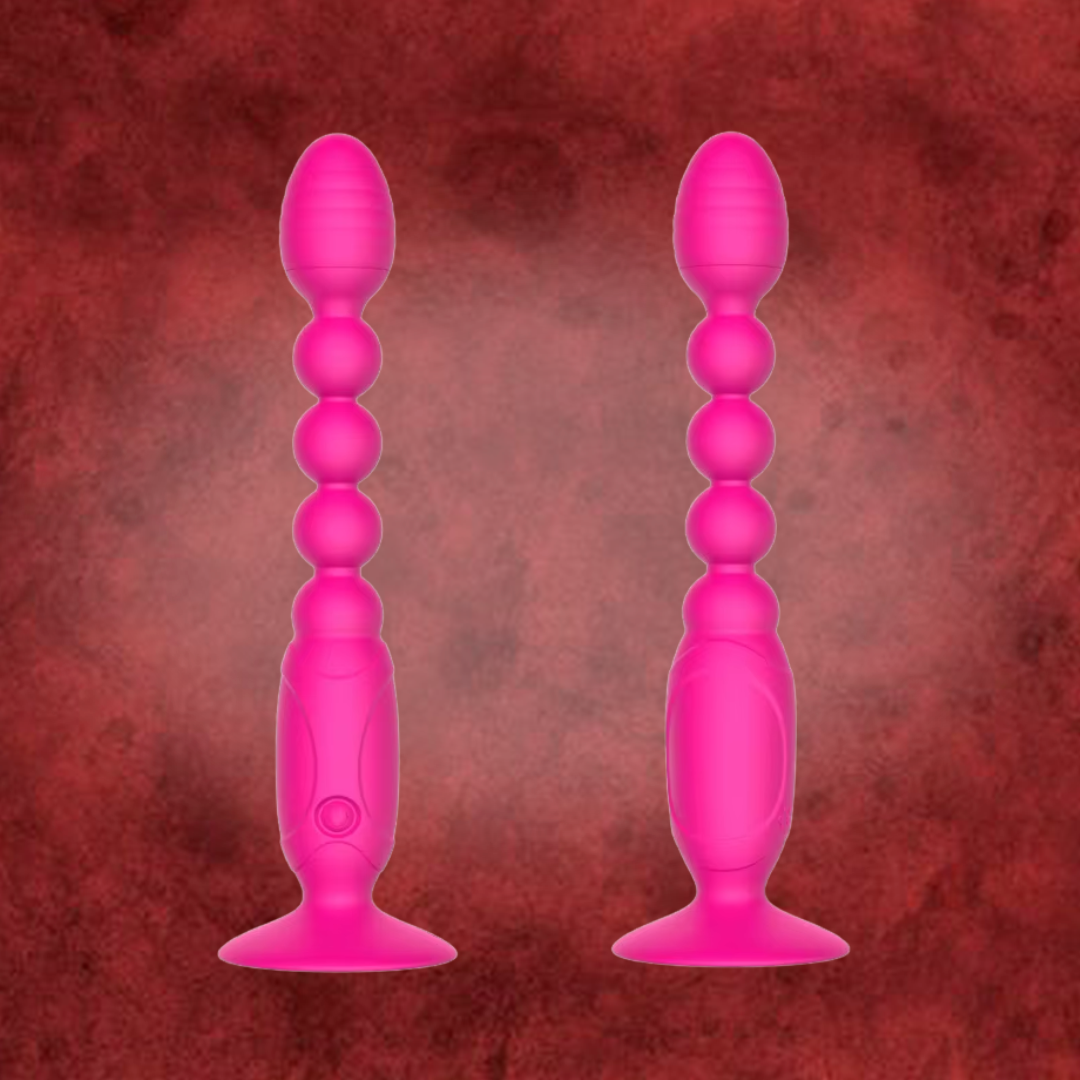 Vibrador Anal con Cuentas de Vibración y Ventosa