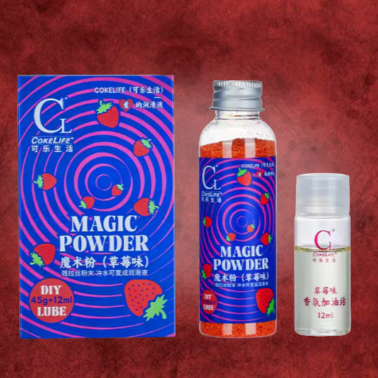 Lubricante en Polvo Sabor a Fresa y Cambur