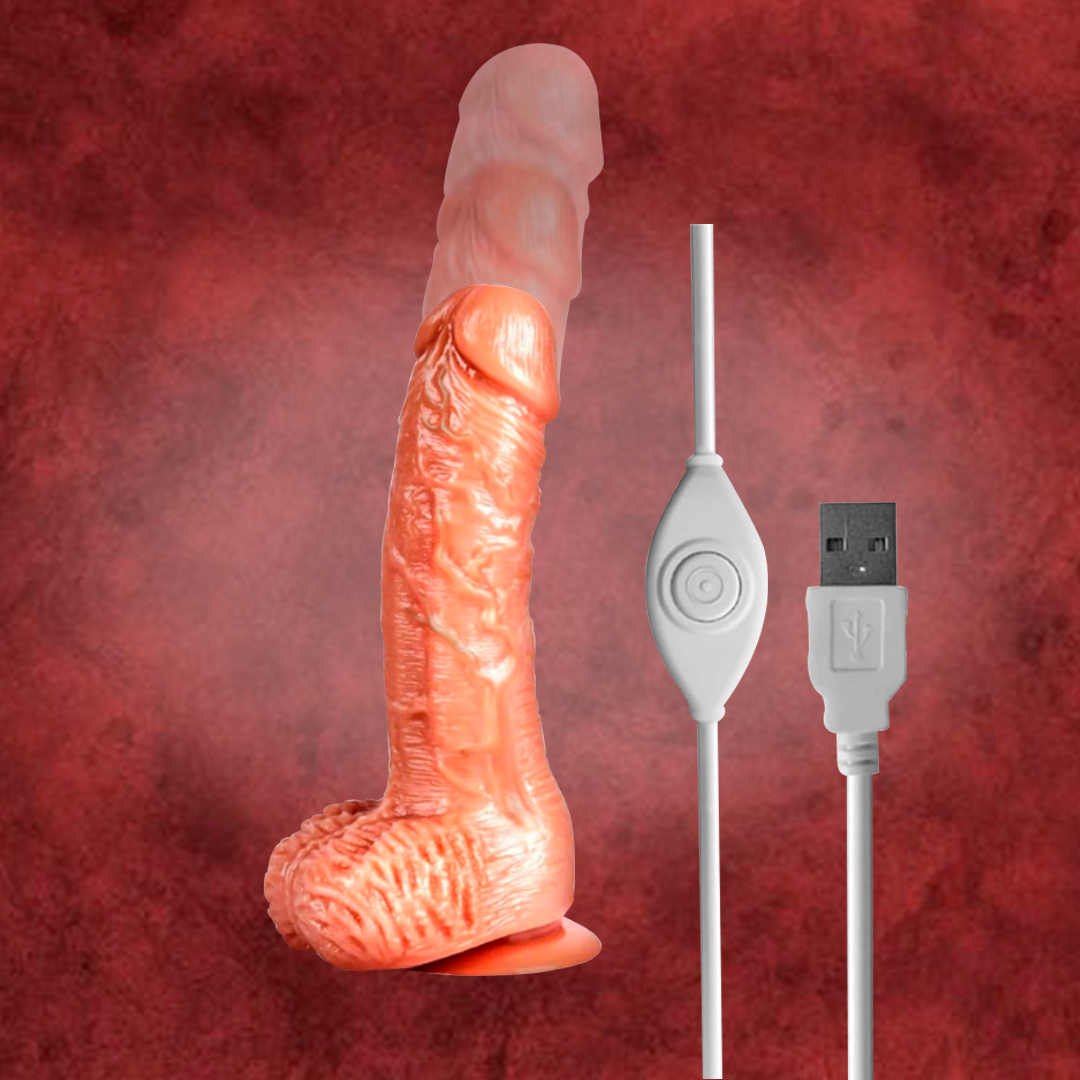 Dildo Pene Realista con Vibración Telescópica