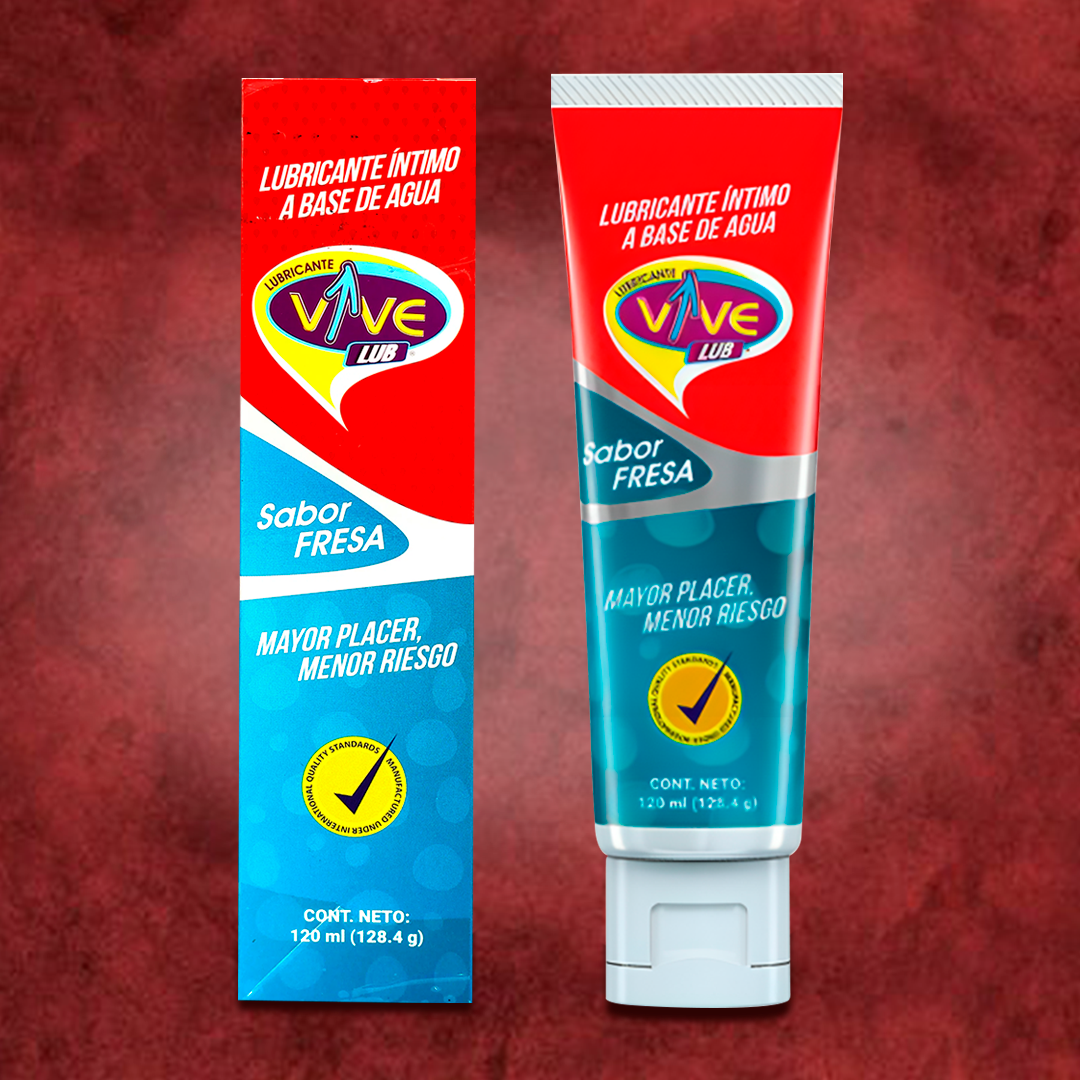 Lubricante VIVE LUB  con Sabor a Fresa