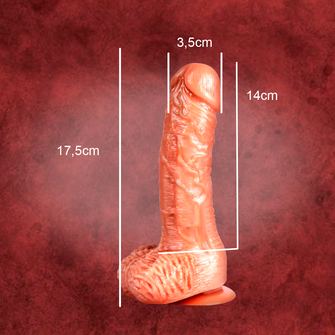 Dildo Pene Realista con Vibración Telescópica