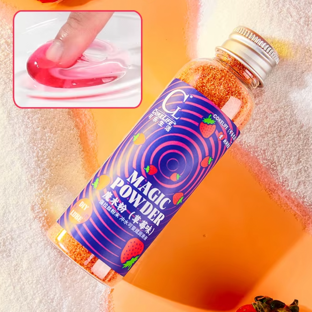 Lubricante en Polvo Sabor a Fresa y Cambur