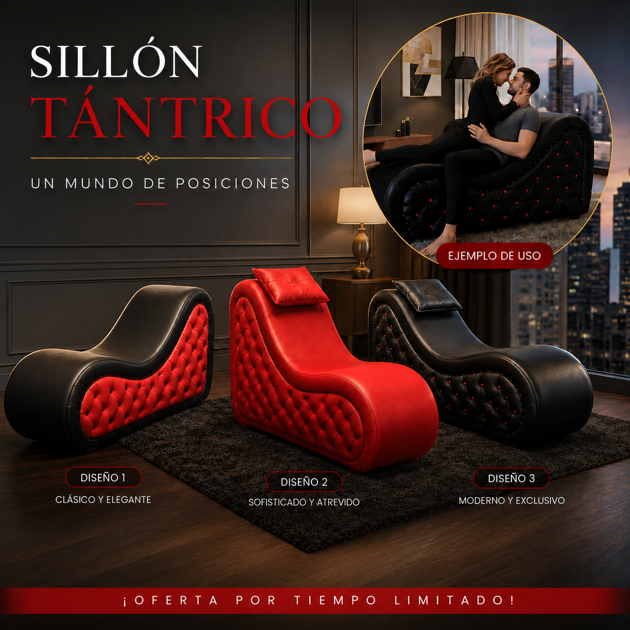 Sillón Tántrico Noir - Luxury Edition