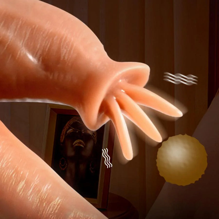 Dildo Realista con Lengua 2 en 1